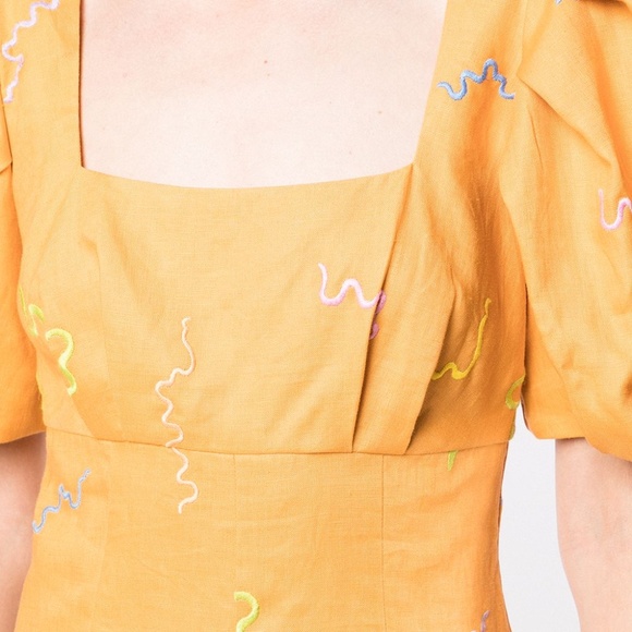 ALEMAIS Sundance embroidered puff-sleeve playsuit AU10/S - Picture 5 of 11